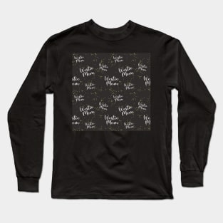 Westies mom black pattern Long Sleeve T-Shirt